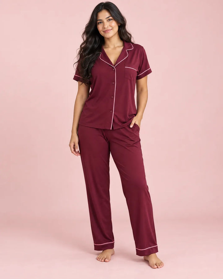 Pijama Clásica Vino